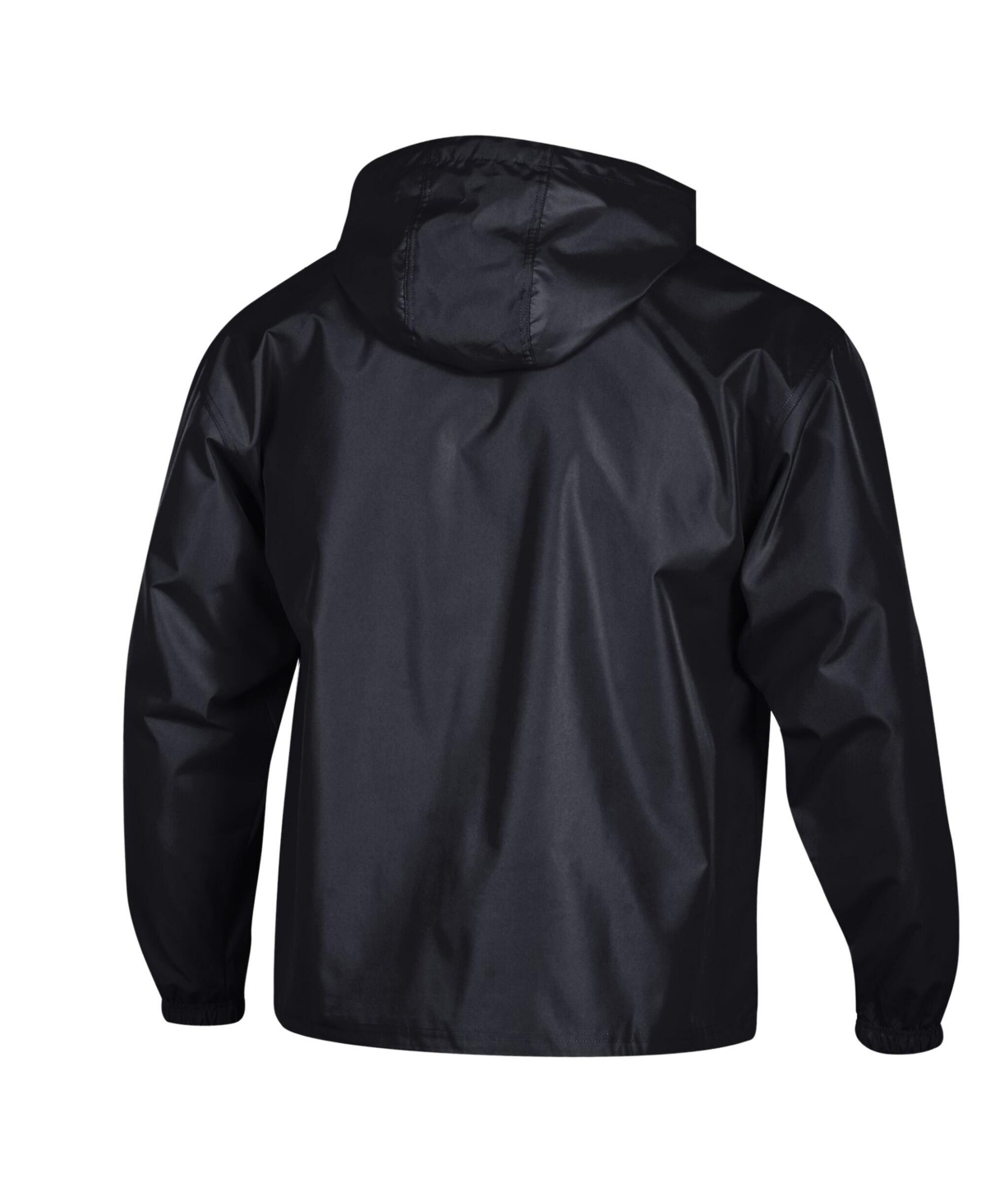 Champion Men's Black Georgia Bulldogs Packable Hooded Windbreaker Half-Zip Jacket