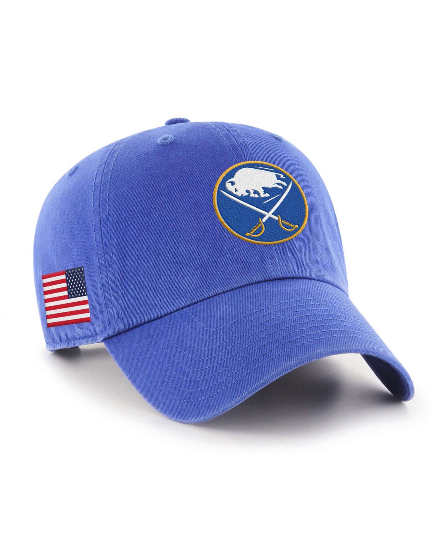 Men's and Women's Royal Buffalo Sabres Heritage Flag Clean Up Adjustable Hat