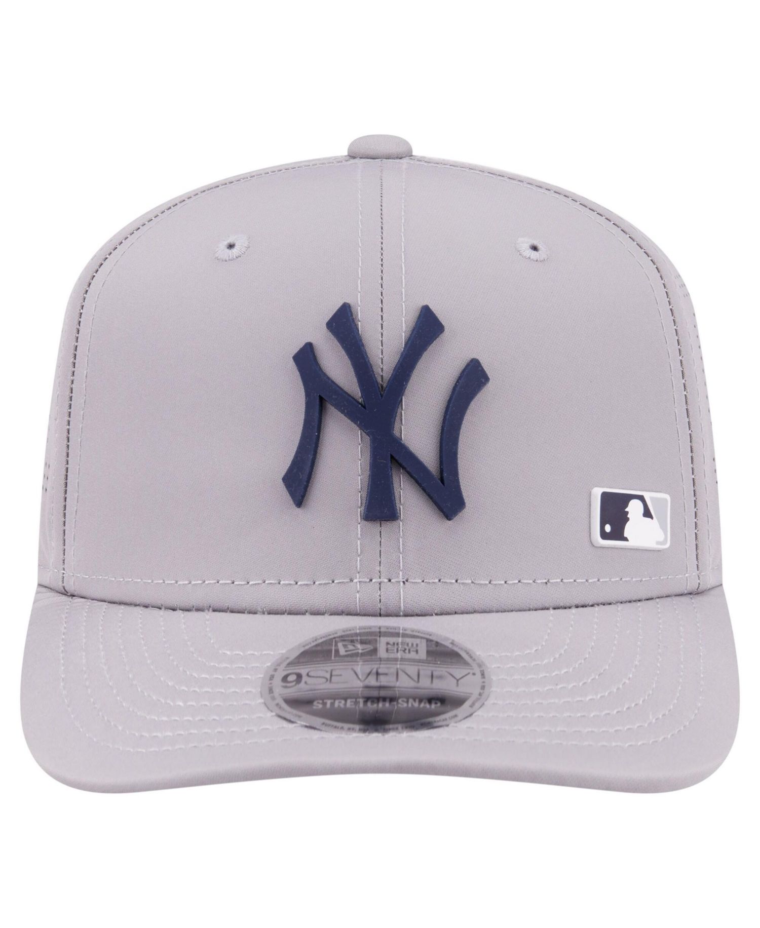 Men's Gray New York Yankees Laser Perforated 9SEVENTY Adjustable Hat