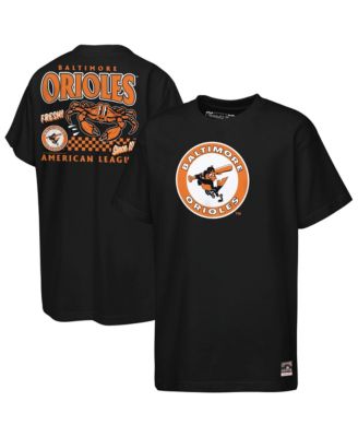 Big Boys and Girls Black Baltimore Orioles Cooperstown Concession T-Shirt