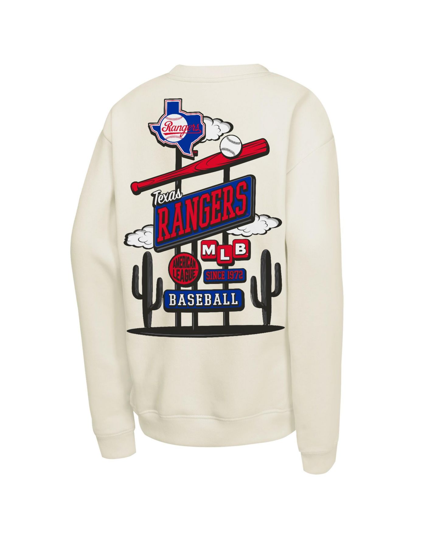 Детская толстовка Mitchell & Ness Natural Texas Rangers Retro Billboard — фото 2