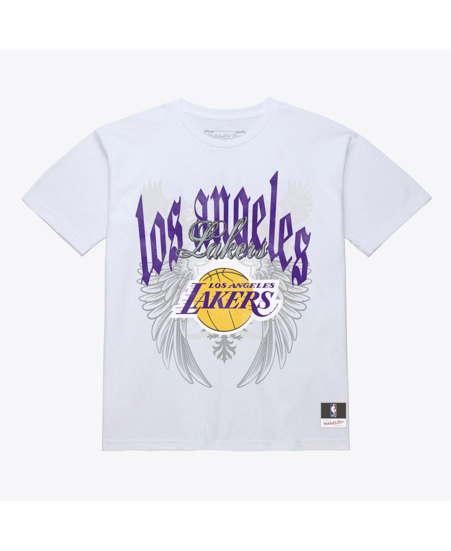 Men's White Los Angeles Lakers Old English Classic T-Shirt