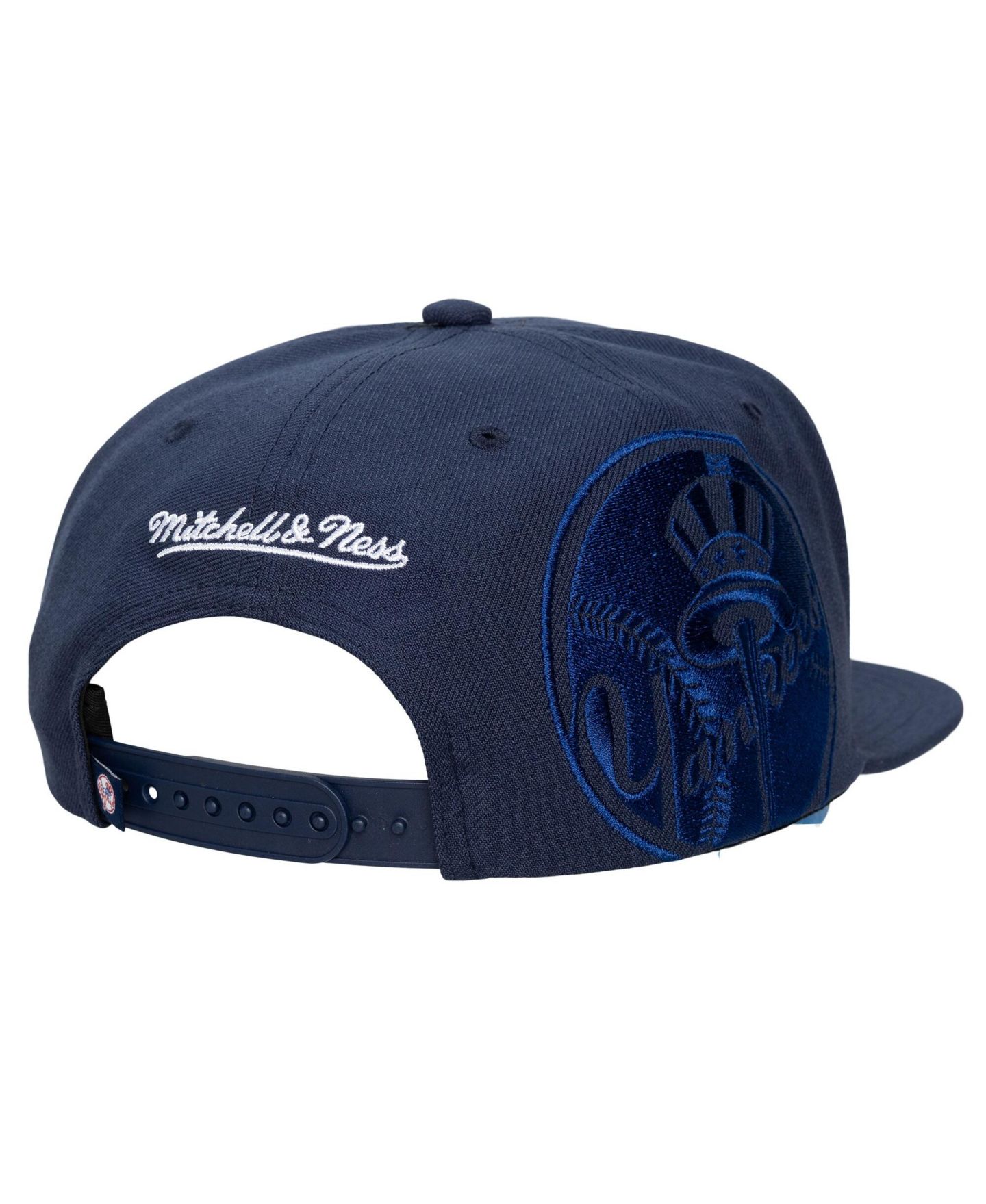 Кепка Mitchell & Ness Navy New York Yankees Side Logo Snapback Hat — фото 4