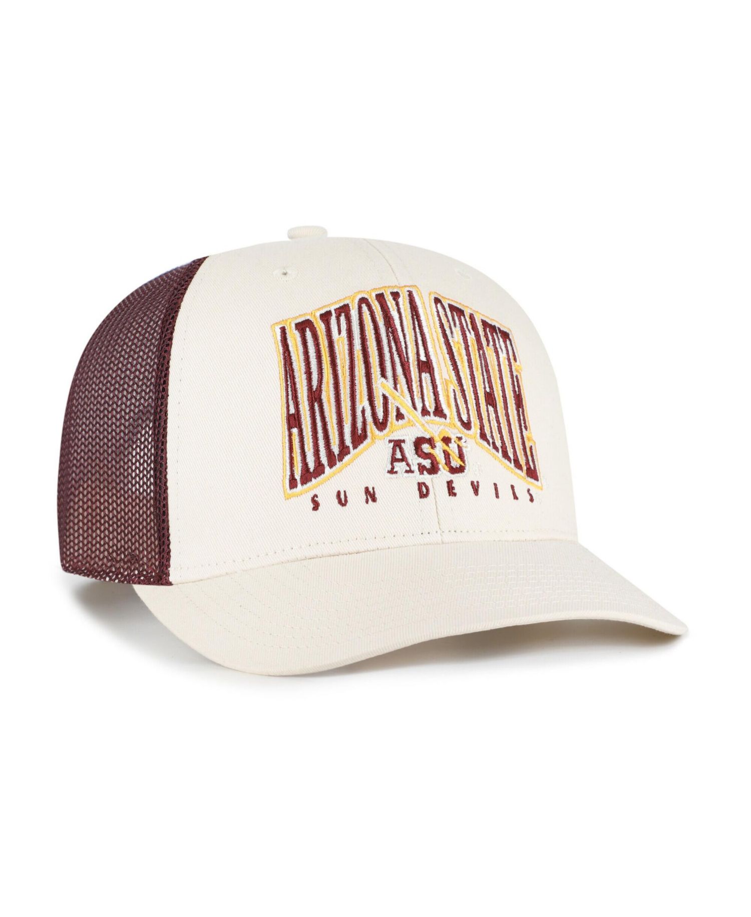 Men's Natural Arizona State Sun Devils Drawbridge Trucker Adjustable Hat