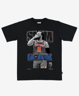 Men's and Women's Jalen Brunson Black New York Knicks Cover T-Shirt