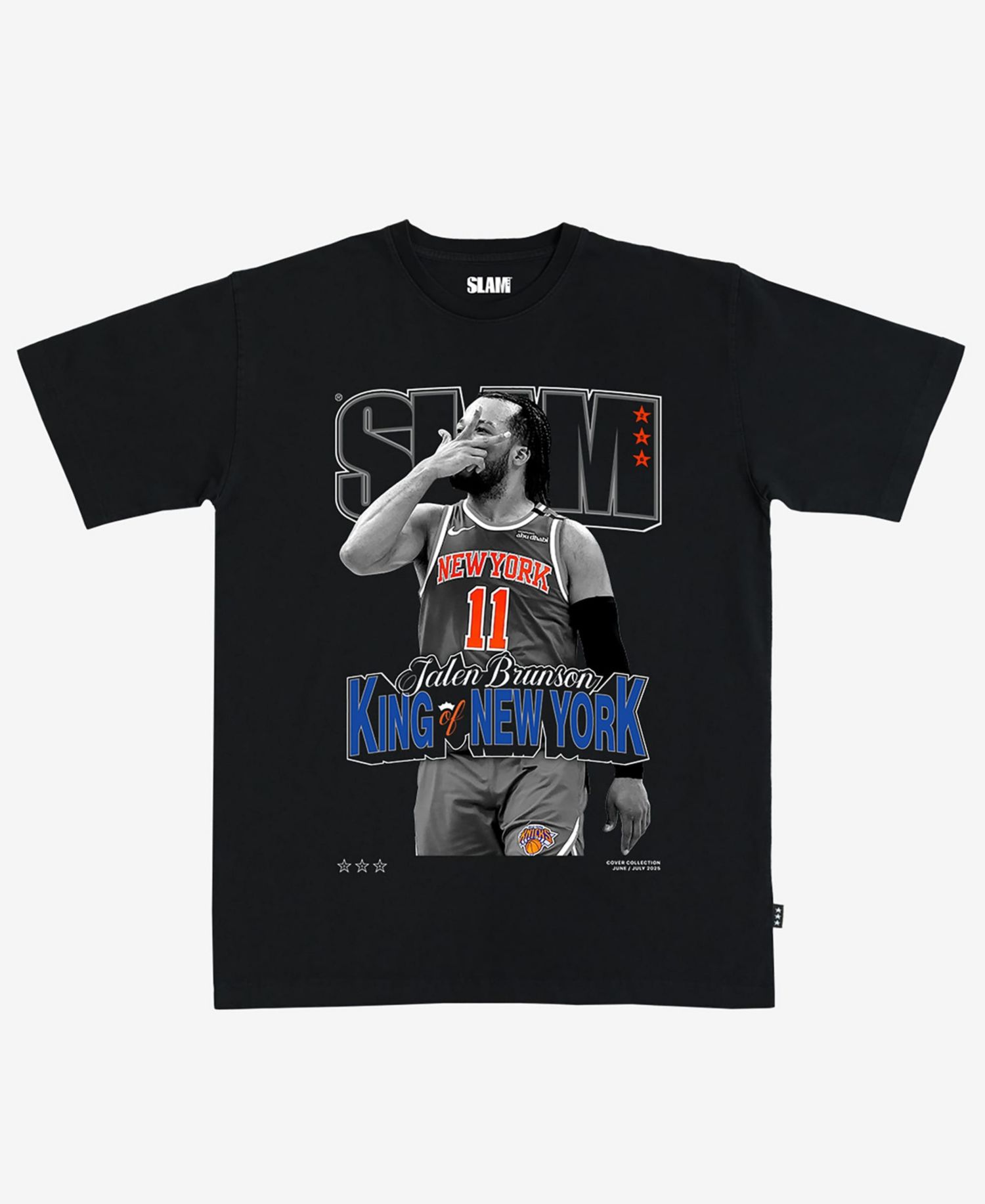 Men's and Women's Jalen Brunson Black New York Knicks Cover T-Shirt
