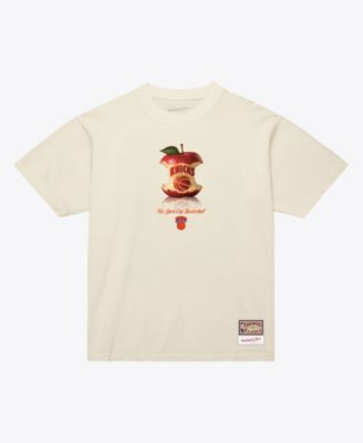 Men's Cream New York Knicks Court Apple T-Shirt