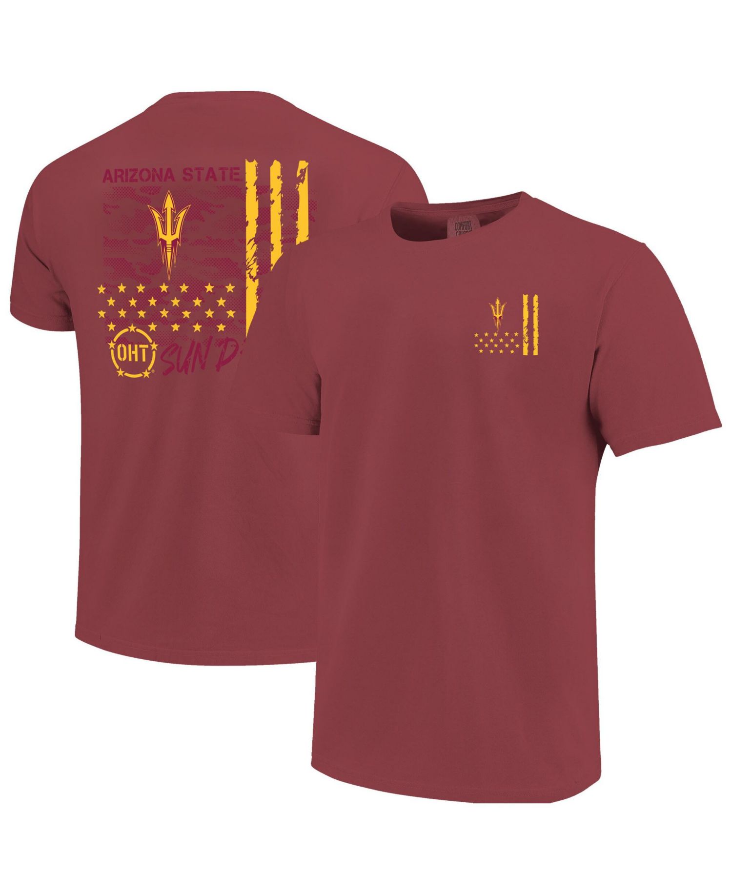 Men's Maroon Arizona State Sun Devils Comfort Colors OHT Camo Overlay T-Shirt