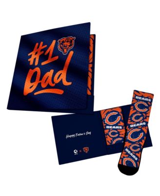 Men's and Women's Navy Chicago Bears #1 Dad Gift Card Socks