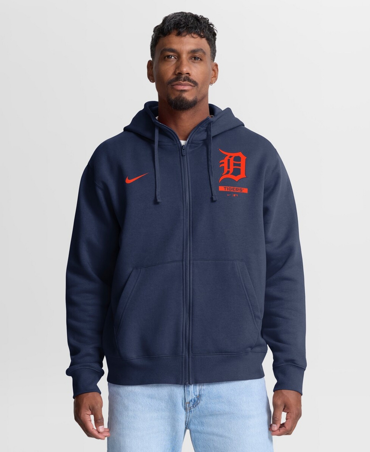 Nike Men's Navy Detroit Tigers Primetime Lockup Full-Zip Hoodie