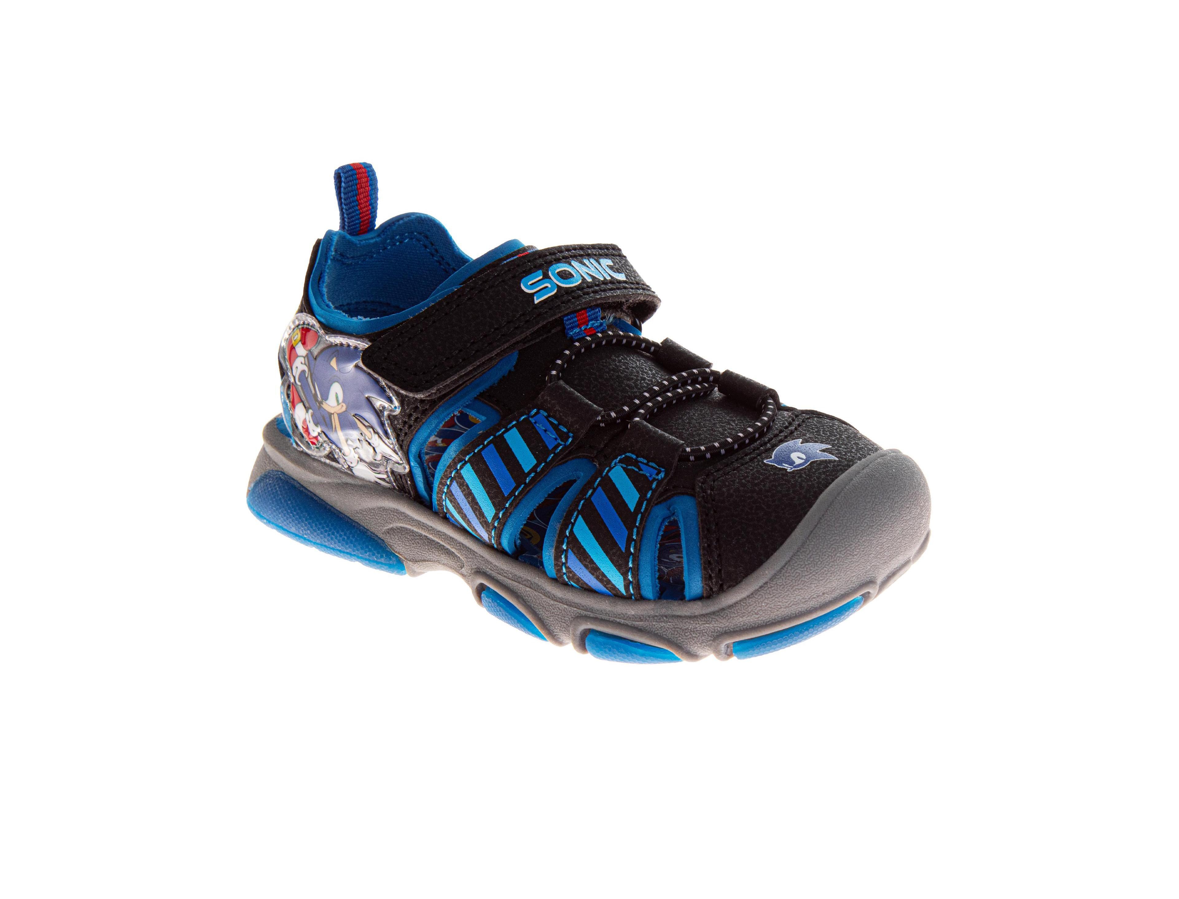 Nickelodeon Little Boys Sega Sonic the Hedgehog Hook and Loop Sport Sandals with Tails