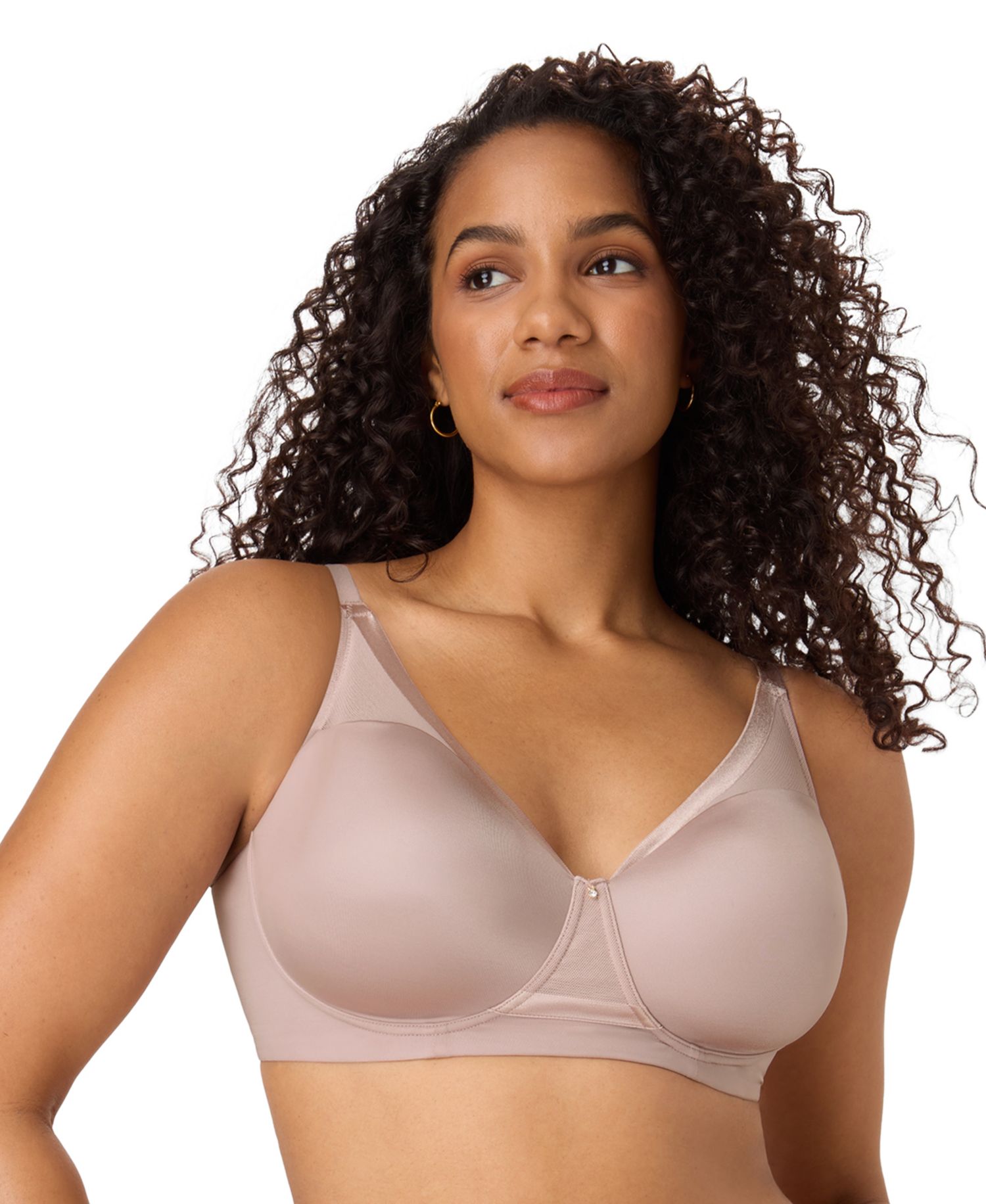 Women's Flawless Fit Wireless Moisture-Wicking Foam Cups Convertible T-Shirt Bra, DF1971