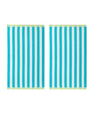 Classic Cabana Yarn Dyed Cotton 2-Piece Beach Towel Set