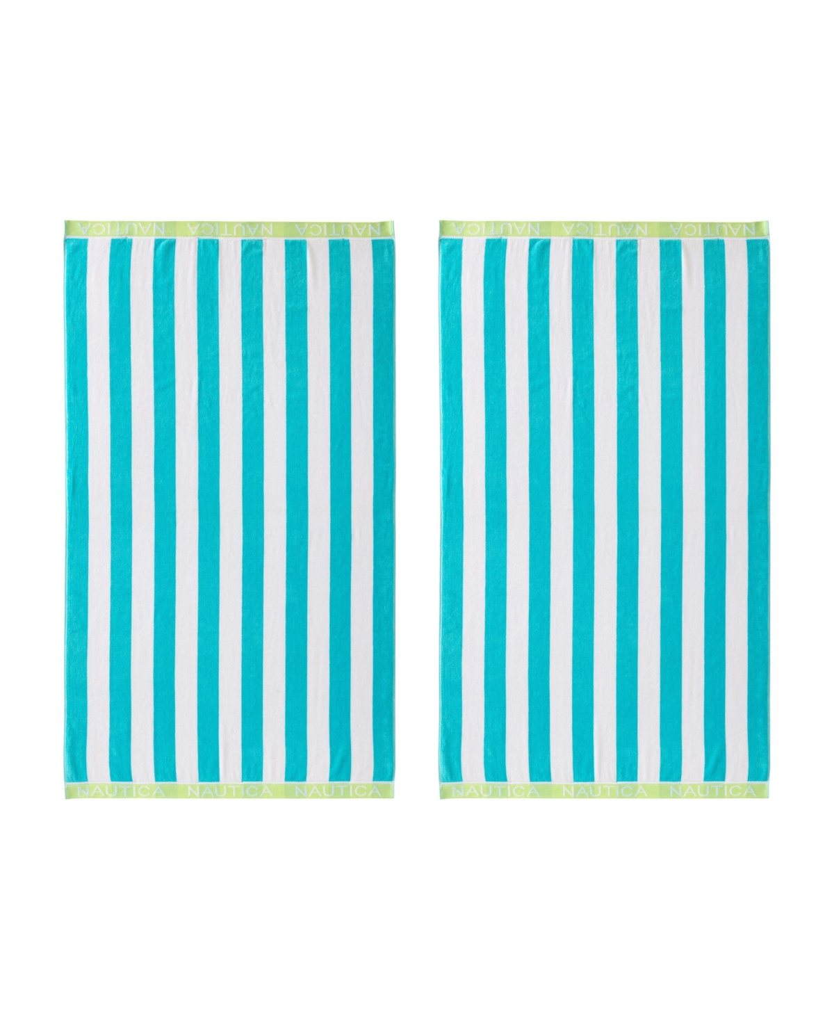 Nautica Classic Cabana Yarn Dyed Cotton 2-Piece Beach Towel Set