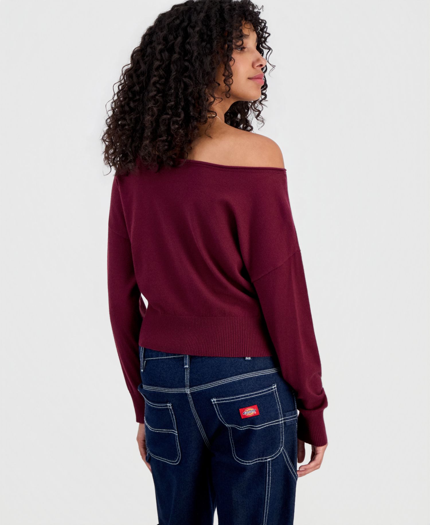 Juniors' Roll-Neck Slouchy Sweater
