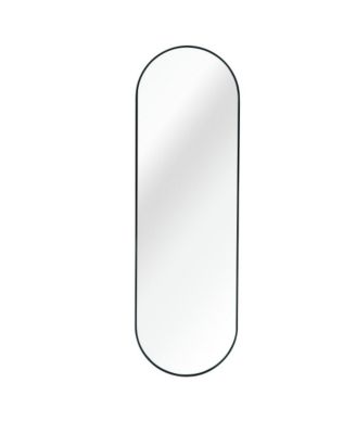 63" x 20" Full Length Mirror, Arched Floor Mirror with Metal Frame for Bedroom, Entryway and Dressing Room