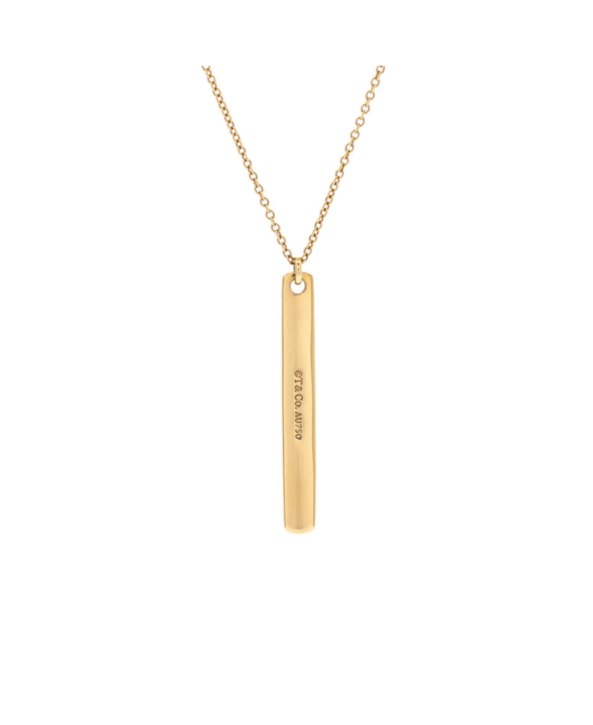 Pre-Owned Tiffany & Co 1837 Bar Pendant Necklace