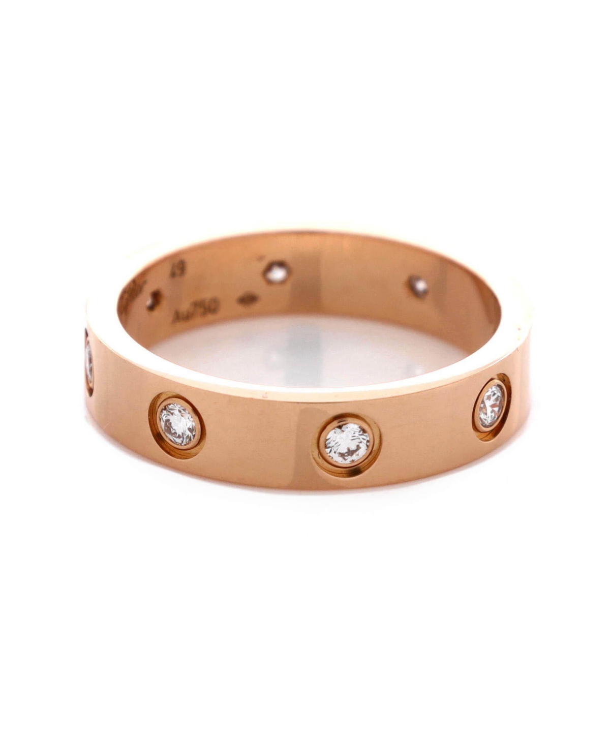 Pre-Owned Cartier Love Wedding Band 8 Diamonds Ring