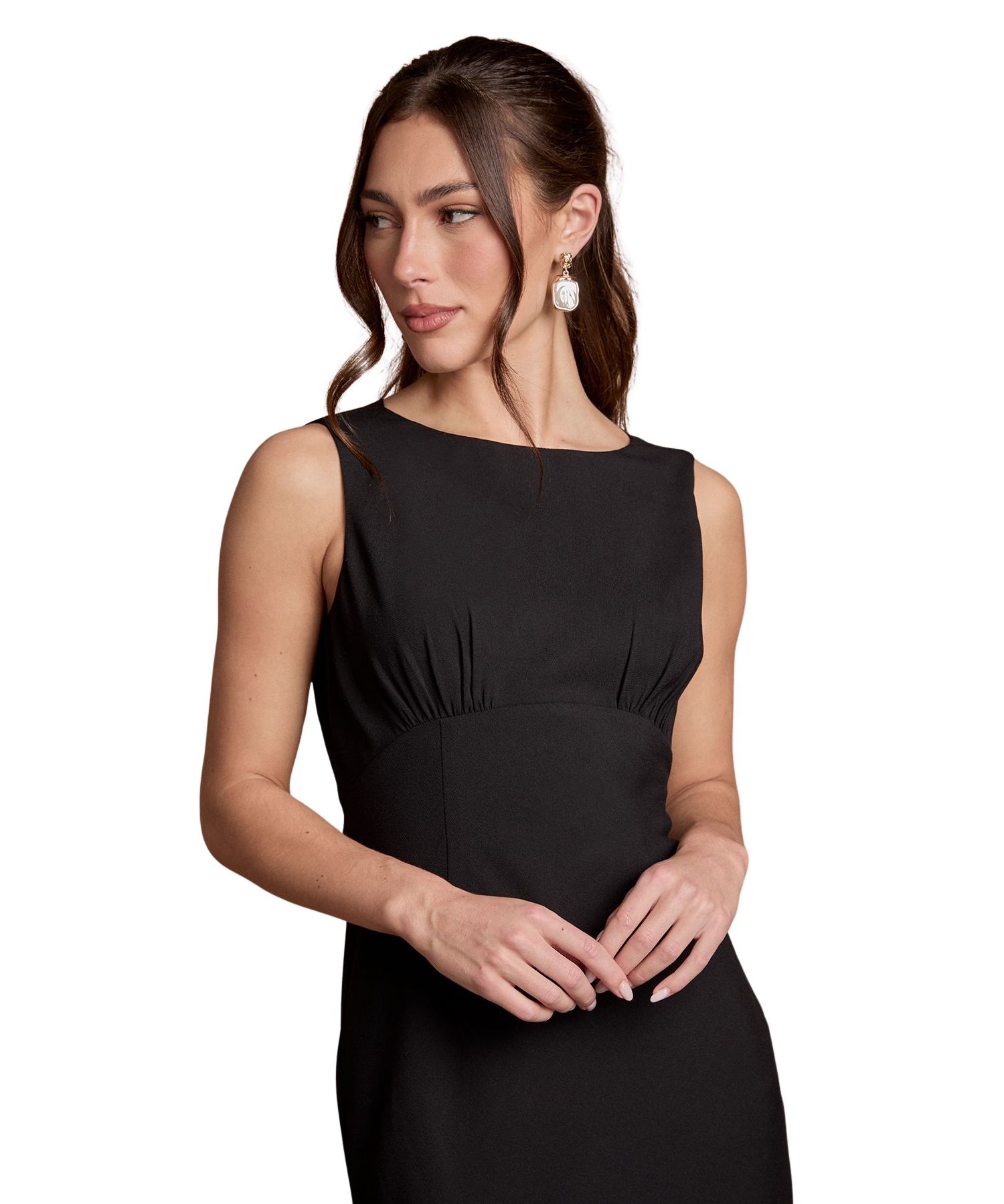 Women's Petite Cowl Back Maxi Dress
