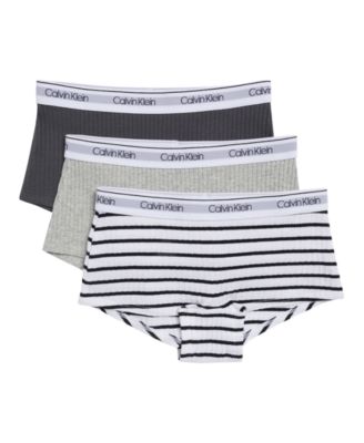 Girls' 6-16 Cotton Span Full Coverage Boyshorts, 3-Pack