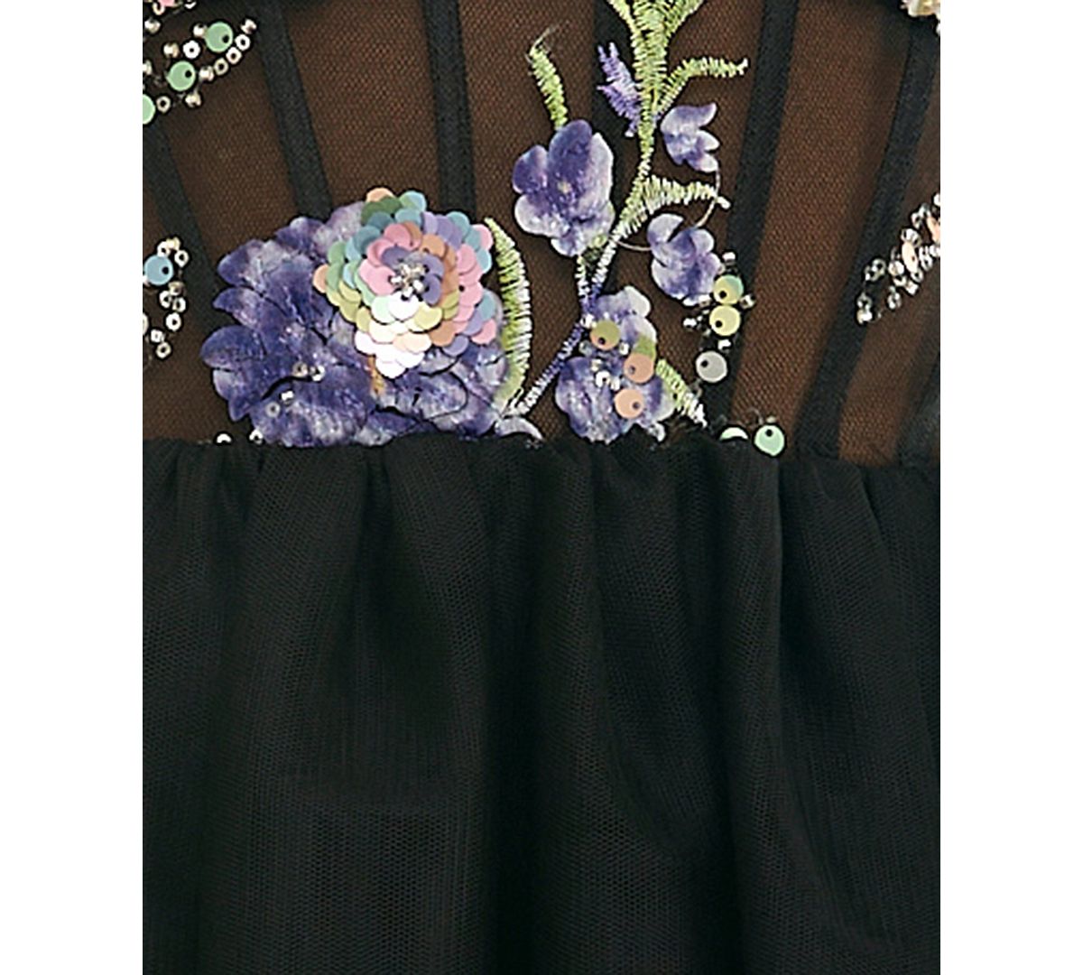 SENI & CADE Juniors' Embroidered Sweetheart Neck Mini Dress view 6 — MAYCSS fashion products