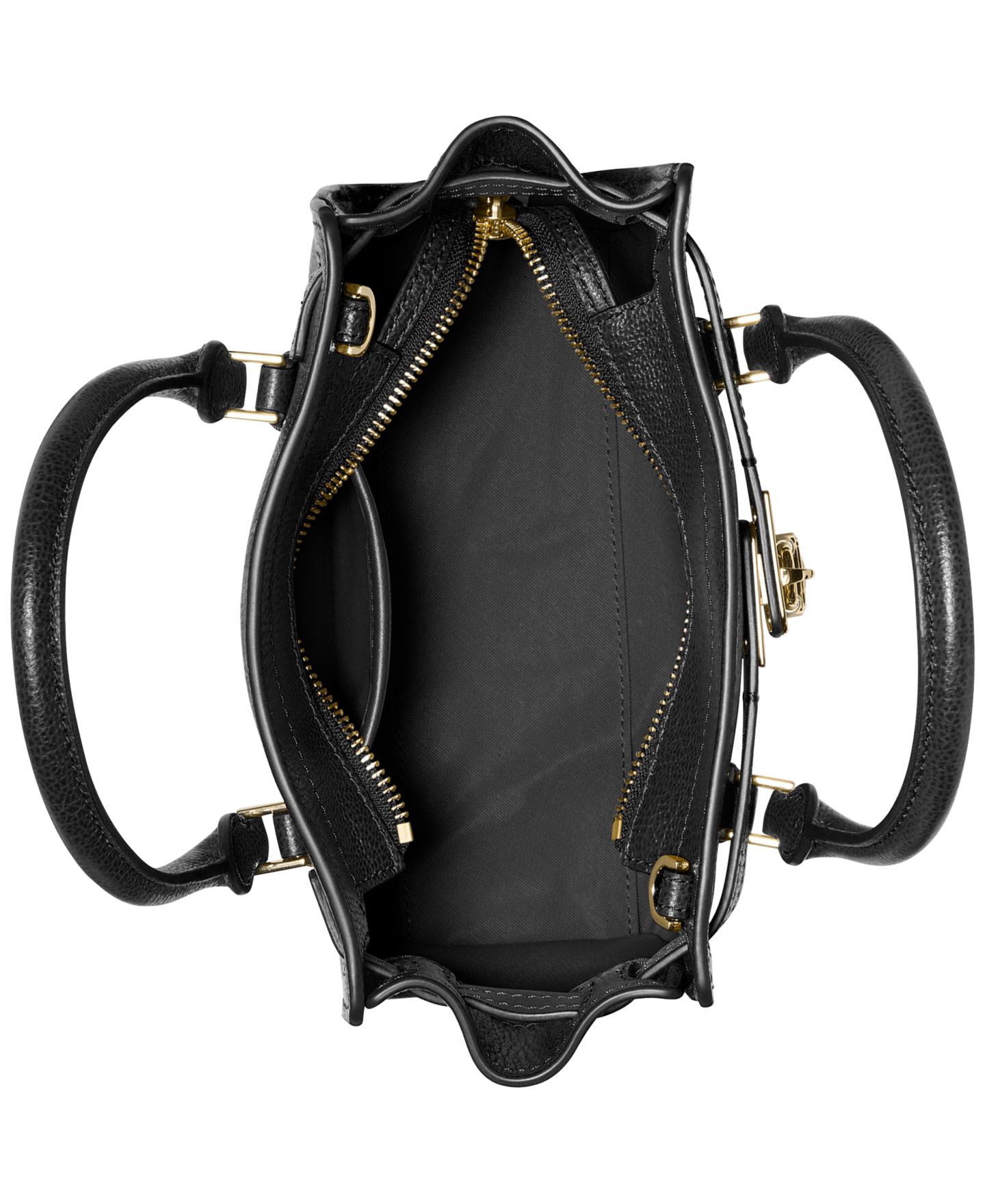 Женская сумка Michael Kors Hamilton Extra Small Satchel Handbag, цвет: Чёрный — фото 3