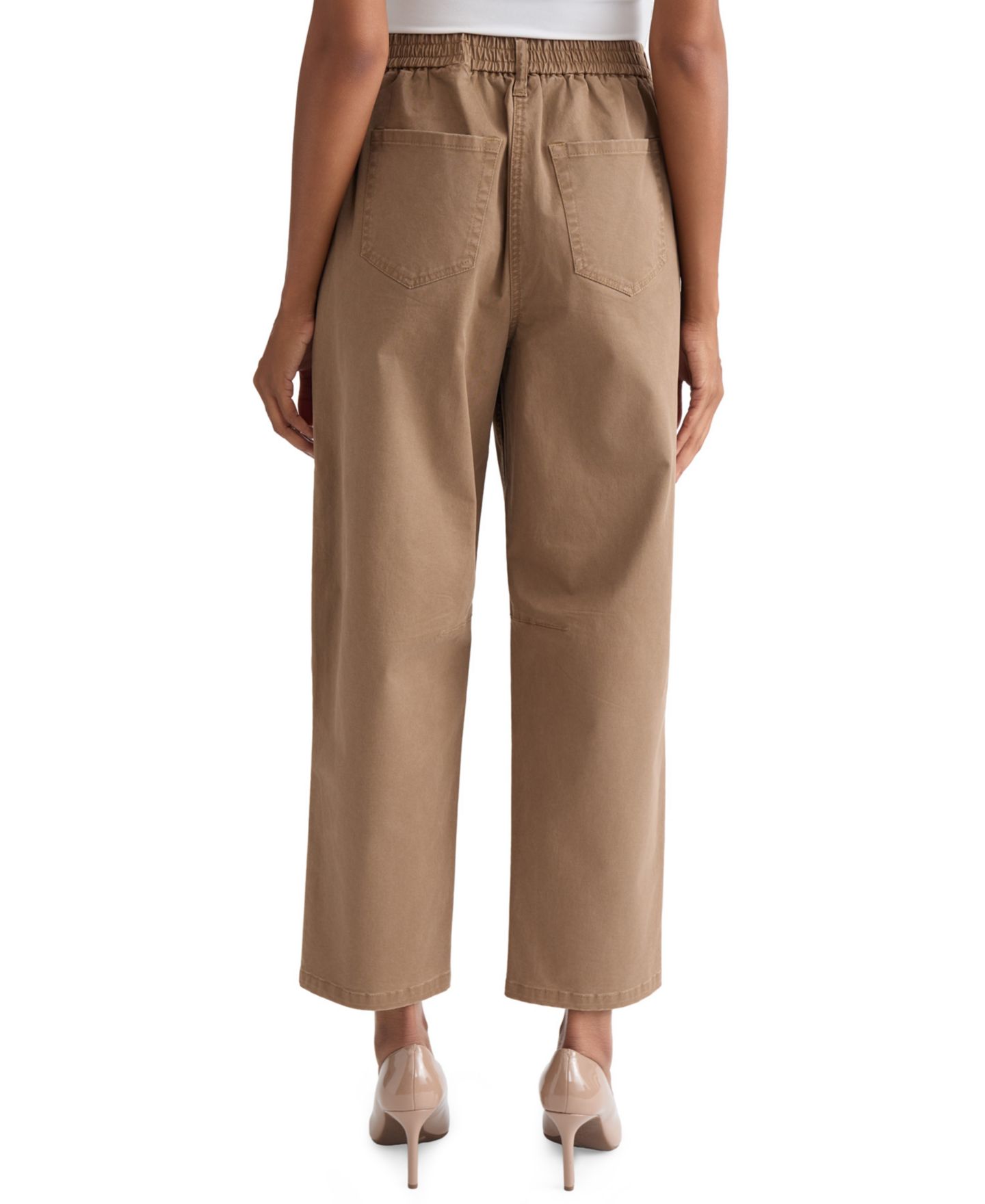 Женские джинсы Jones New York Mid-Rise Barrel-Leg Twill, цвет: Мягкий кленовый — фото 3