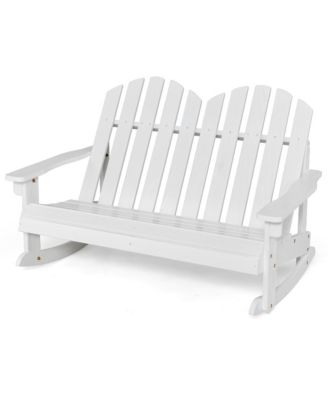 Adirondack Rocking Chair Kid Backrest Armrest Solid Wood