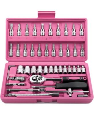 Socket Ratchet Wrench Set Bit Metric Extension Bar Auto Repairing Household