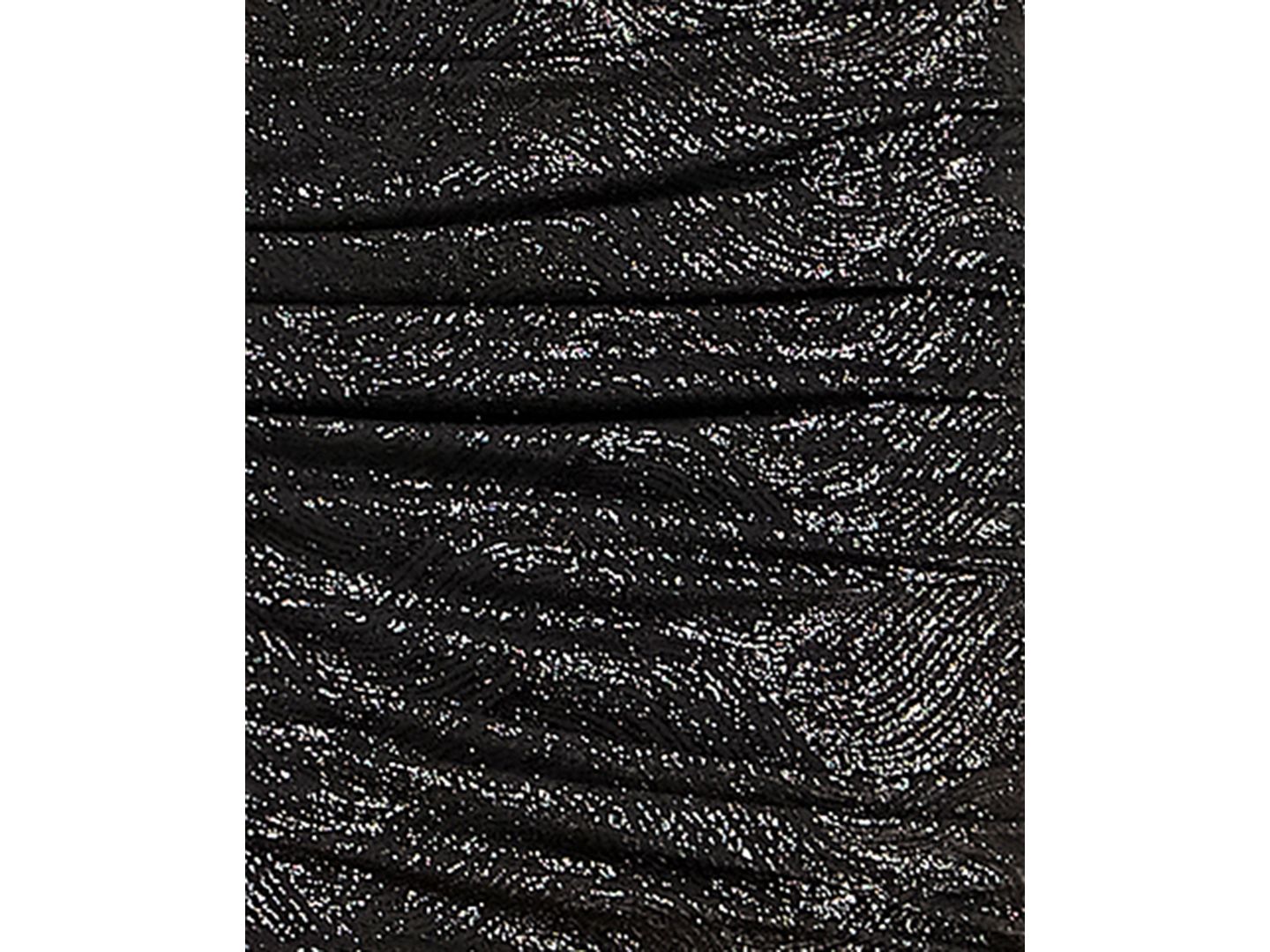 Женское платье Emerald Sundae Juniors' Glitter Ruched Cowl Neck Mini, цвет: Чёрный — фото 5