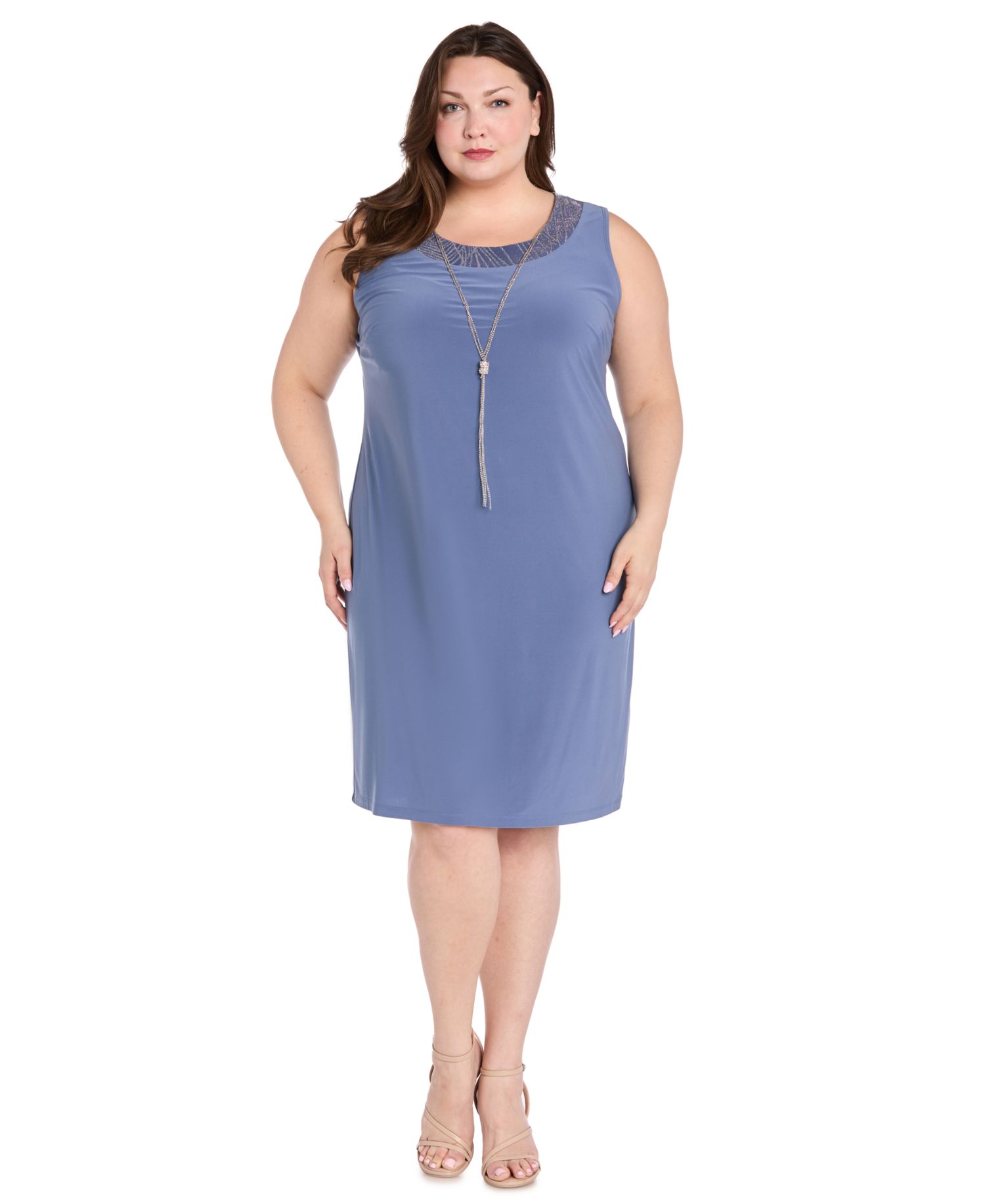 Plus Size Ruffle Knit Dress & Jacket, 2-Piece Set