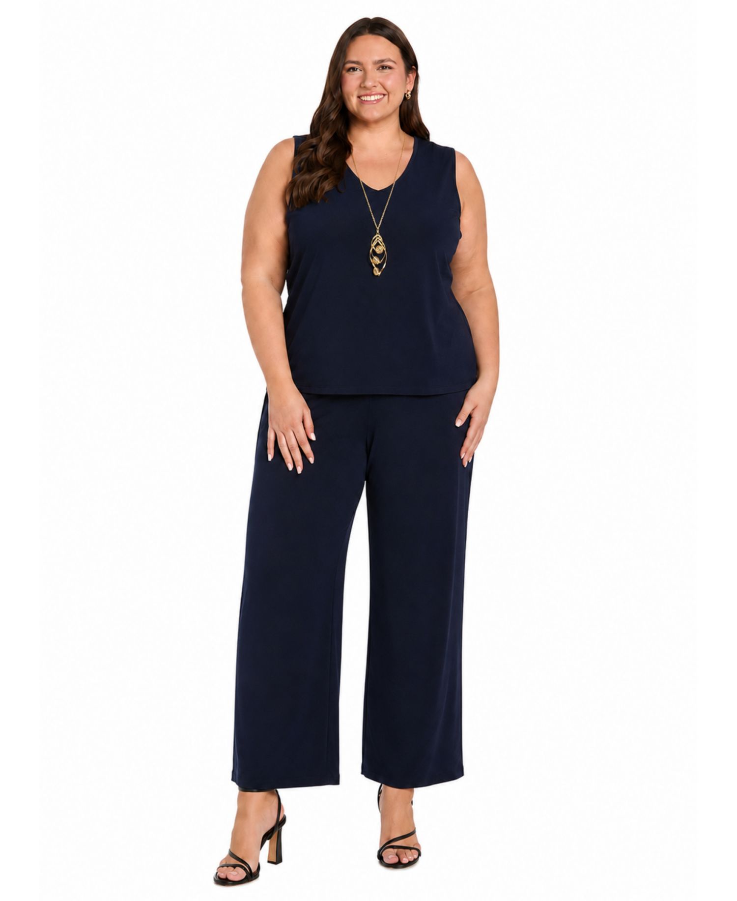 Plus Size Top, Pants, & Jacket, 3-Piece Set