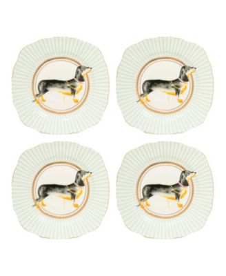 Dog Cake Plates, Set of 4