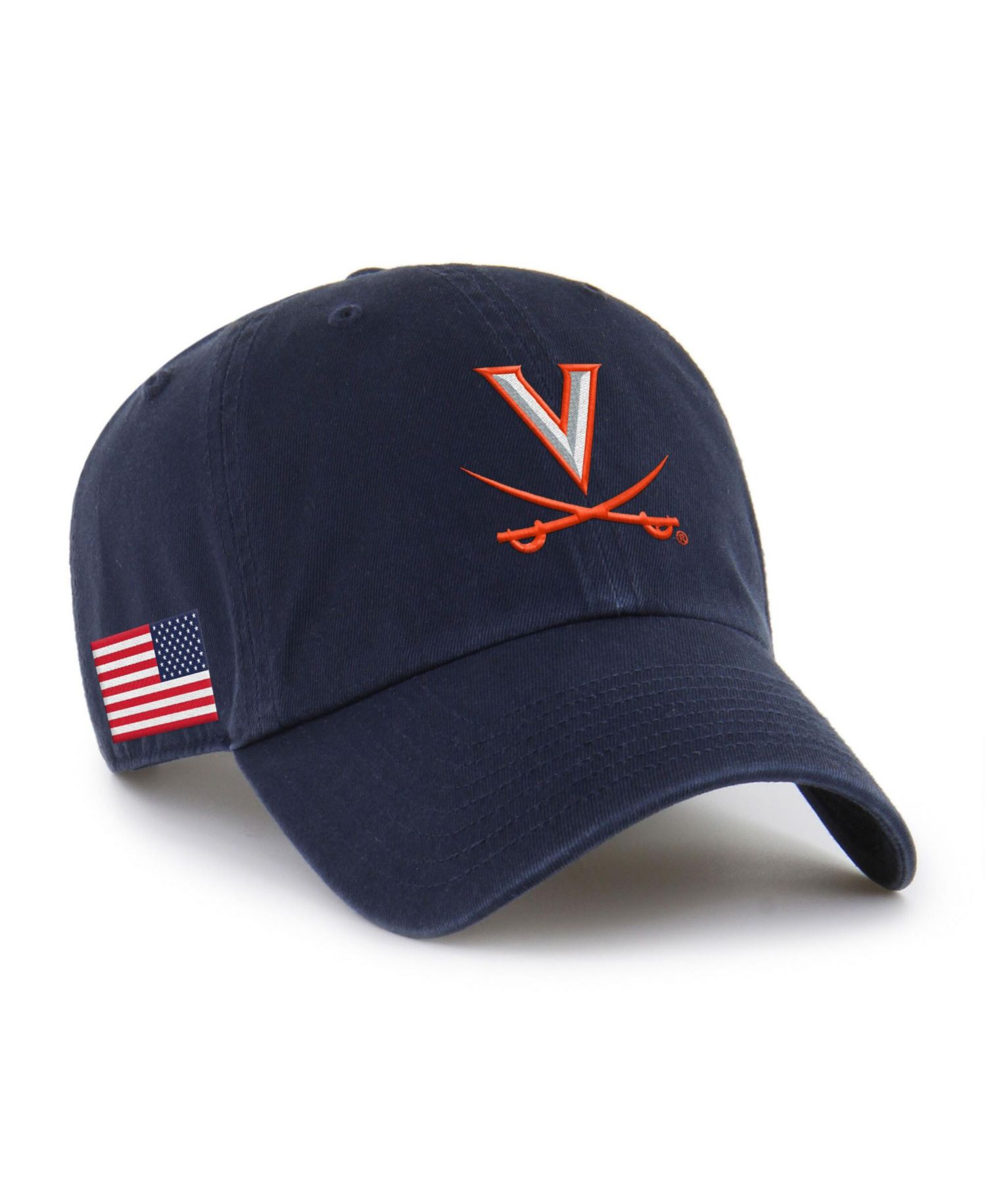 Men's Navy Virginia Cavaliers Americana Heritage Clean Up Adjustable Hat