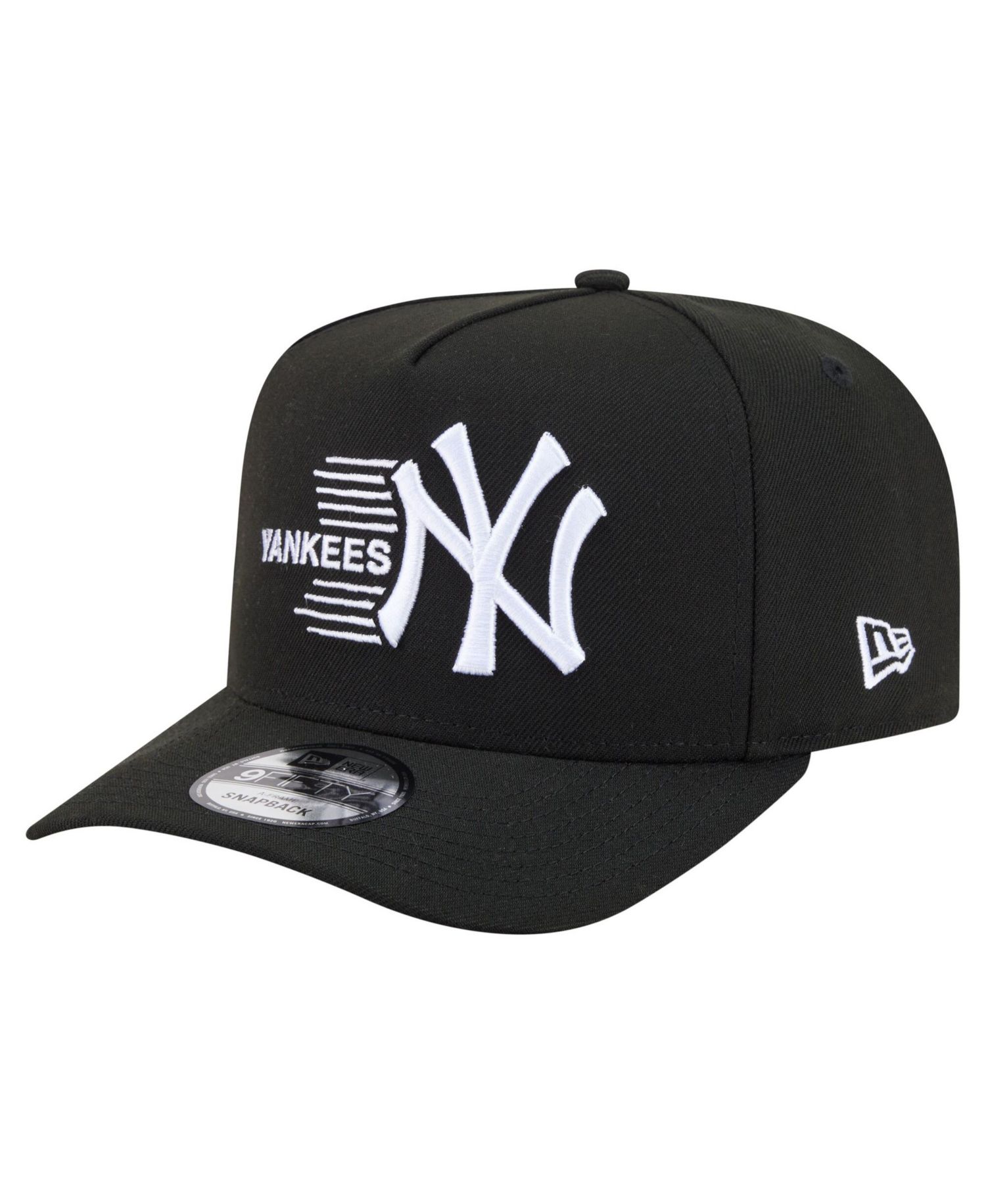 Men's Black New York Yankees Motion A-Frame 9FIFTY Snapback Hat