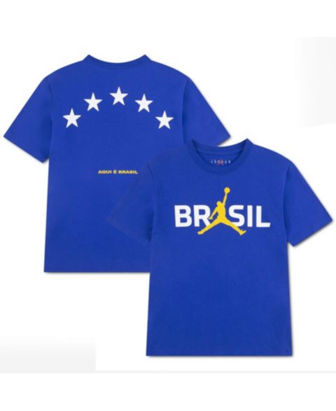 Детская футболка Jordan Royal Brazil National Team 5-Star Logo