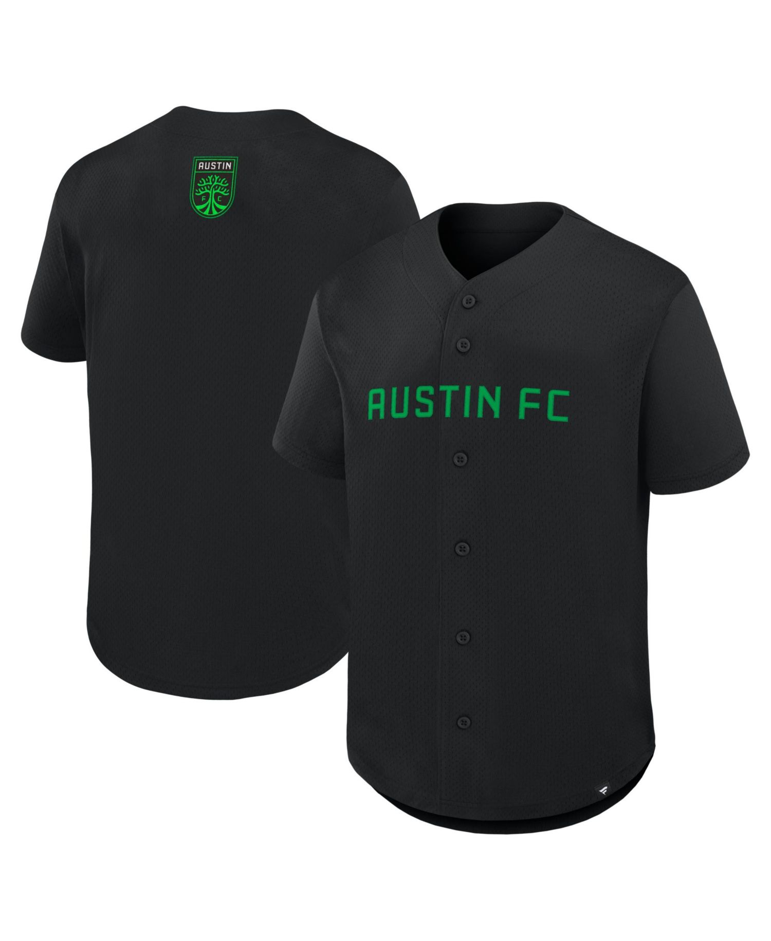 Men's Black Austin FC Maximum Intensity Button-Up Jersey