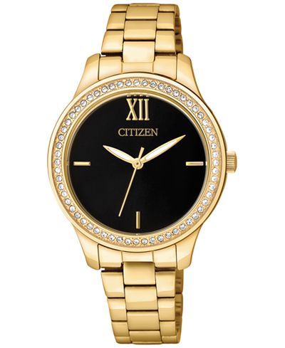 Citizen Women's Gold-Tone Stainless Steel Bracelet Watch 32mm EL3088-59E