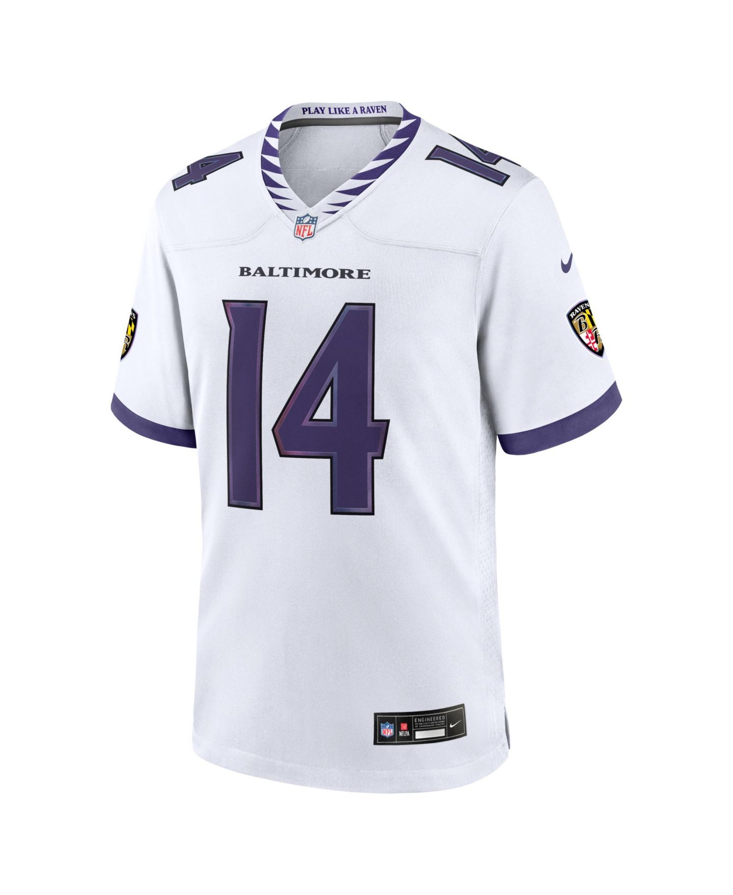 Мужской топ Nike Kyle Hamilton White Baltimore Ravens Game Jersey — фото 3