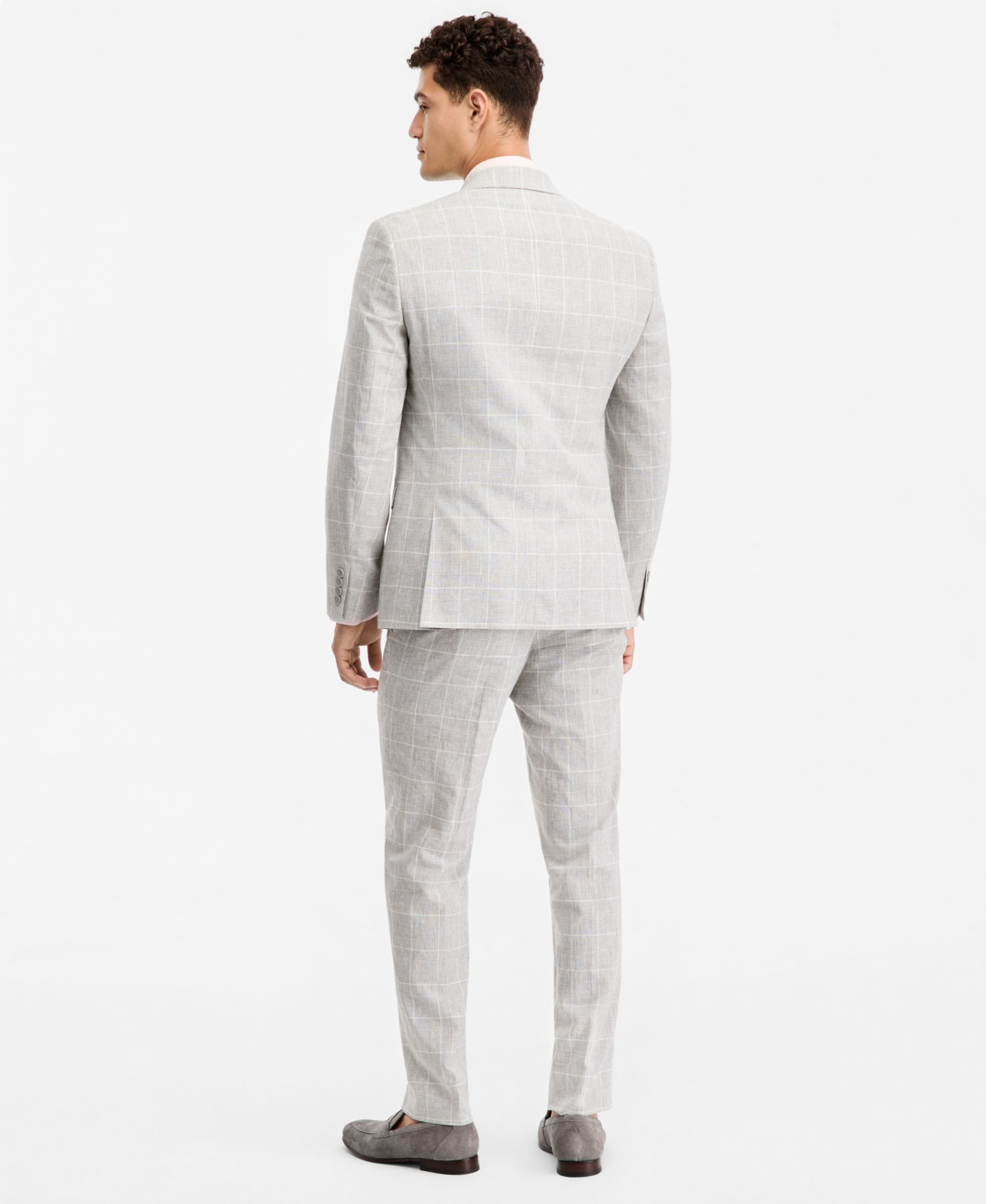 Men's Slim-Fit Linen-Blend Suit Separates