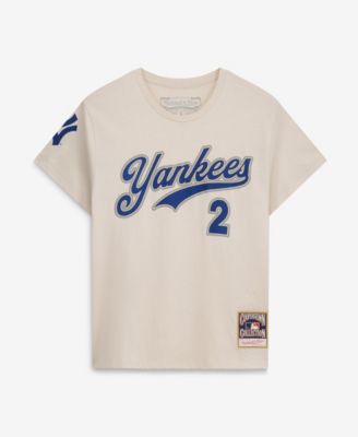 Women's Derek Jeter Cream New York Yankees Cooperstown Name & Number Throwback T-Shirt