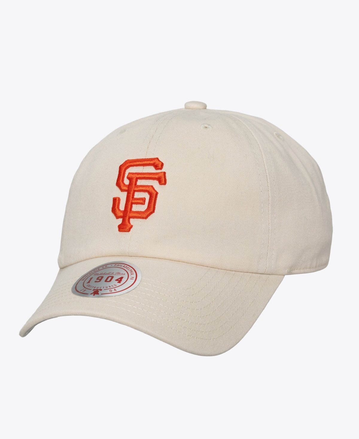 Mitchell & Ness Men's and Women's Cream San Francisco Giants Off-Season 1904 Strapback Adjustable Hat