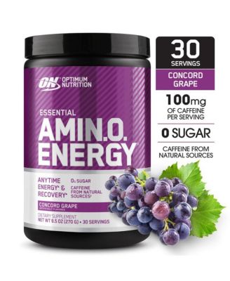 Essential AMIN.O. Energy 30 Servings, Blue Raspberry, 100mg Caffeine and 5g Amino Acids for Energy and Recovery