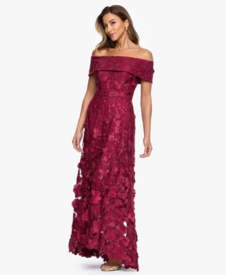 macy's burgundy mother of the bride dresses Red or Groom Tea length