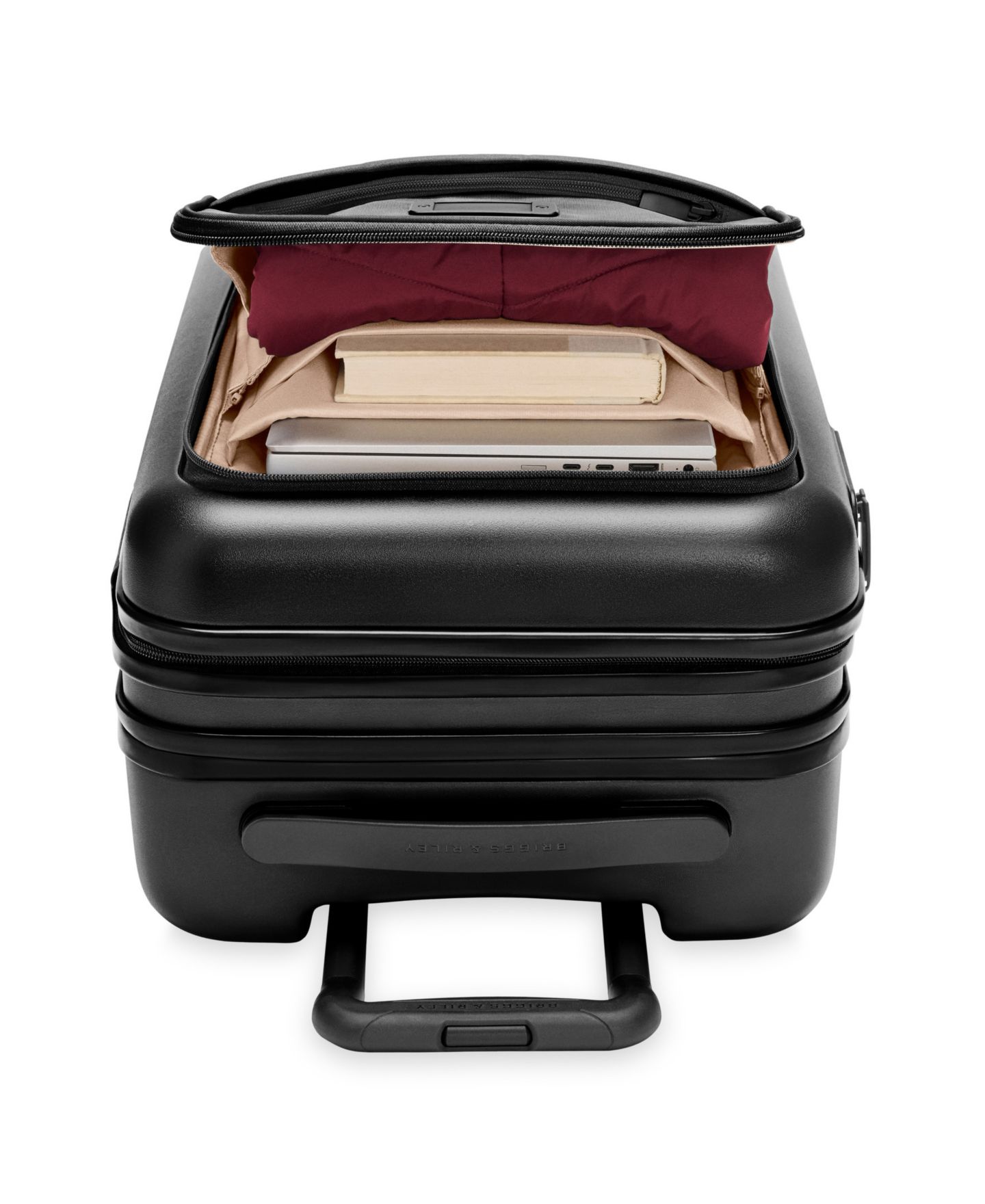 Чемодан Briggs & Riley Essential Front Pocket Carry-On Expandable Spinner, цвет: Чёрный — фото 7