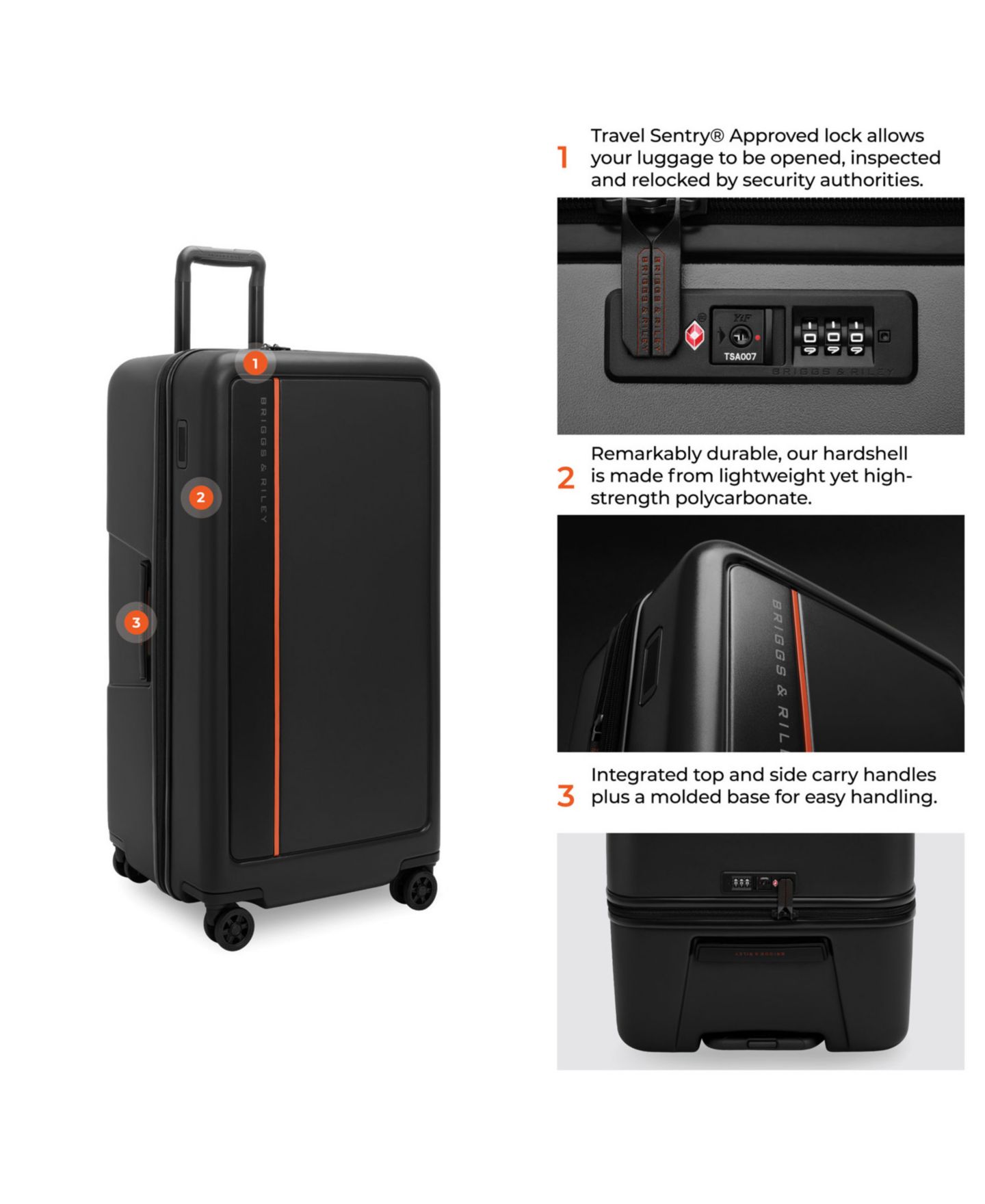 Чемодан Briggs & Riley ZDX Extra Large Hardside Trunk Spinner, цвет: Чёрный — фото 8