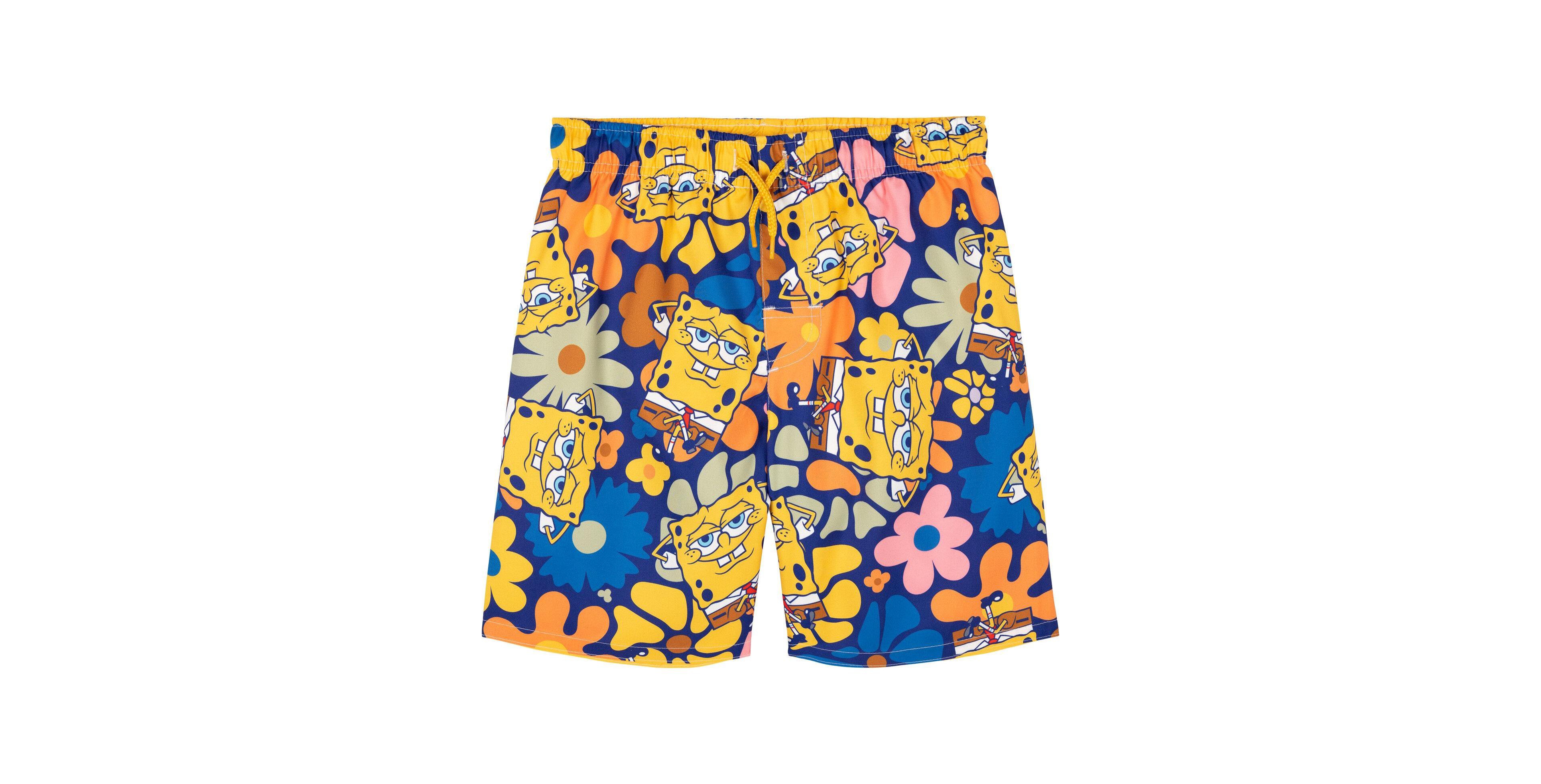 SpongeBob SquarePants Little Boys Swimwear Swim Trunks Upf 50+