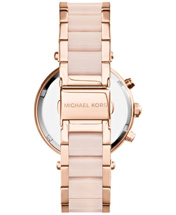 Michael Kors - Women's Chronograph Parker Blush and Rose Gold-Tone Stainless Steel Bracelet Watch 39mm MK5896