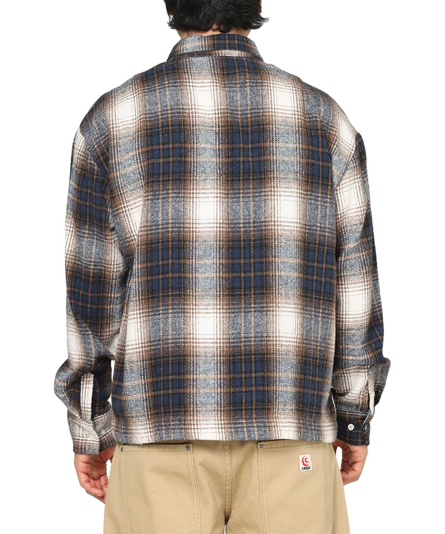 Men's Ombre Zip Up Long Sleeve Shirt