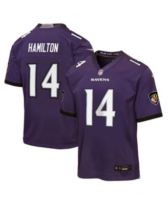 Big Boys and Girls Kyle Hamilton Purple Baltimore Ravens Team Game Jersey